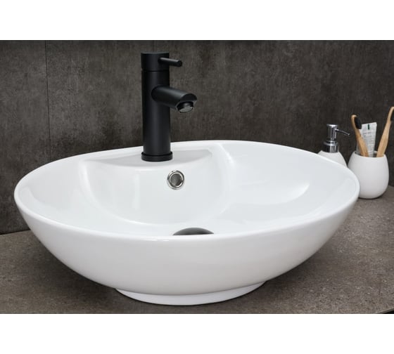 Раковина накладная Gid N9005 белая 51x41x15 51206 1