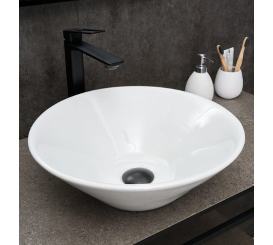 Раковина накладная Gid N9102 белая 42x42x15 51210 1