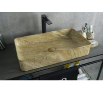 Раковина накладная Gid Mnc595 под камень глянцевая 60x34x11 54456