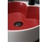 Раковина накладная Gid N9013LS красная матовая / белый графит 40x40x13 52237 5