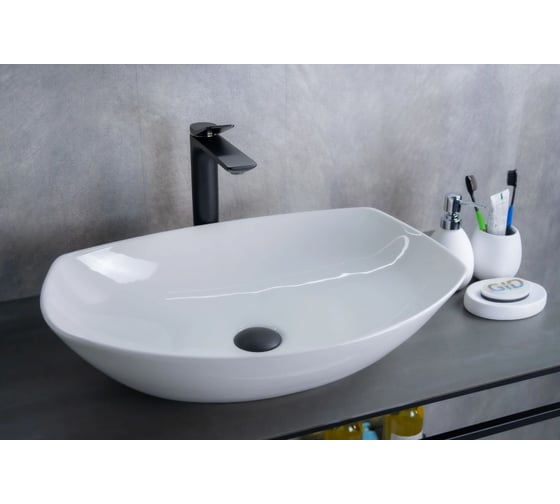 Раковина накладная Gid N9137 белая 56x40x16 51177 1