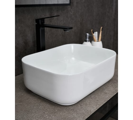 Раковина накладная Gid N1335 белая 40x30x13 51238 1