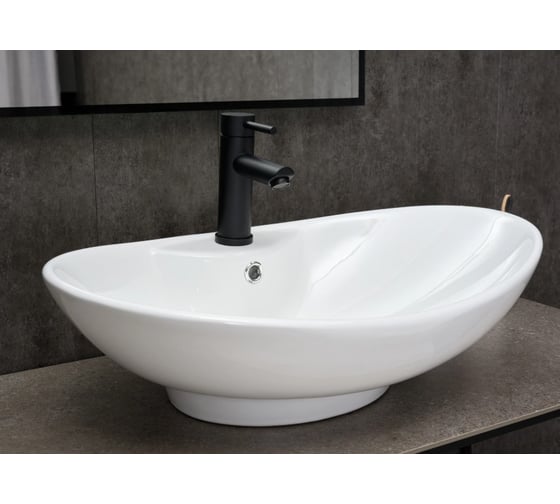 Раковина накладная Gid N9004 белая 65x43.5x20 51205 1