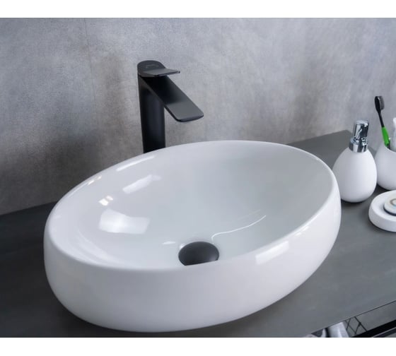 Раковина накладная Gid N9030b белая 48x34x15 51115 1