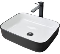 Раковина Gid Nc366 накладная белая/черная 50x39x13 52205