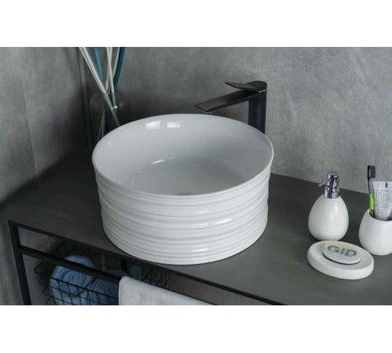 Раковина Gid W969 накладная белая 41x41x18 51174 1