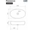 Раковина Gid Nc472 накладная белая / золото 60x41x15 52222 7