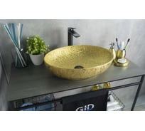 Раковина Gid Nc444 накладная золотая 51x39x14.5 52233