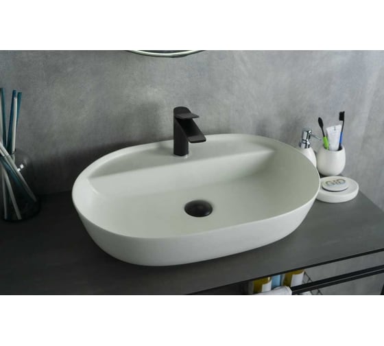 Раковина Gid Wm1346 накладная белая матовая 61x41x14 51192 1