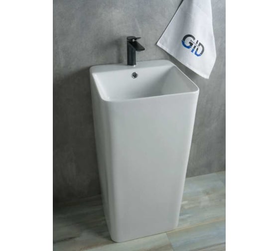 Раковина Gid Nb148 накладная белая 42x41x86 81117 1