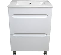 Комплект Loranto: Тумба Арфа 60/2Н 600х830х470, без подсветки, с раковиной LEONE AZ-7506-60 CS00071927