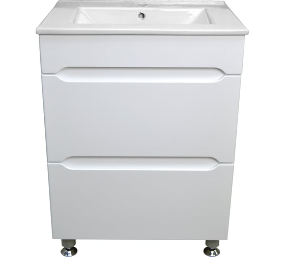 Комплект Loranto: Тумба Арфа 60/2Н 600х830х470, без подсветки, с раковиной LEONE AZ-7506-60 CS00071927 1
