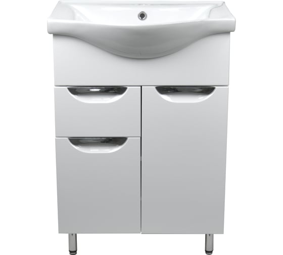 Комплект Loranto: Тумба Стиль-60/1 600х840х450, с раковиной Basic 60 7060 CS00070392 1