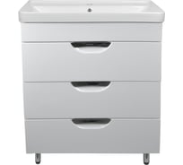 Комплект Loranto: Тумба Стиль-70/3Н Соло 700х880х480, с раковиной Monte 70 Китай CS00070756