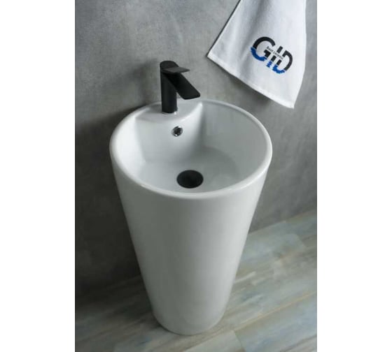 Раковина Gid Nb131 накладная белая 40x40x84 81112 1