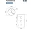 Раковина GID Nb131 напольная белая 40x40x84 81112 9