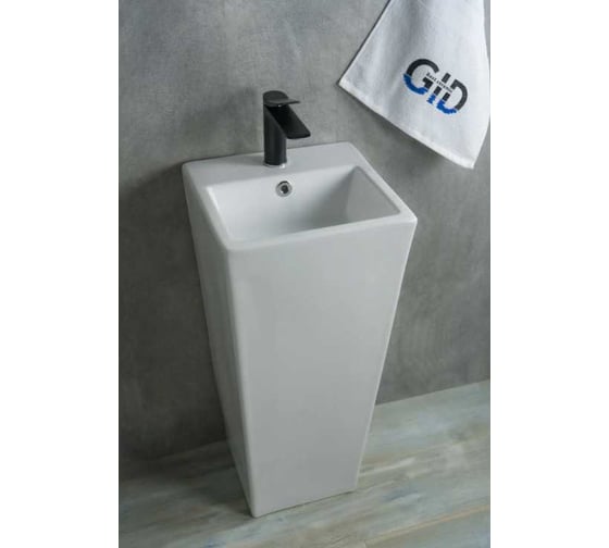 Раковина Gid Nb147 накладная белая 34x33x85 81104 1
