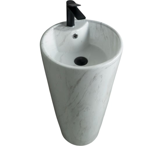 Раковина GID Nb131wgs напольная под камень глянцевая 40x40x84 81115 1