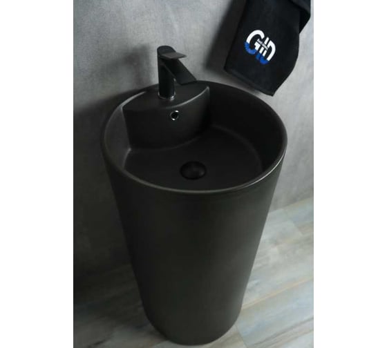 Раковина Gid Nb135bg накладная черная графит 45x45x85 81109 1
