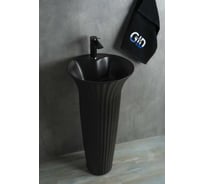 Раковина Gid Nb132bg накладная под черная графит 41x41x84 81114