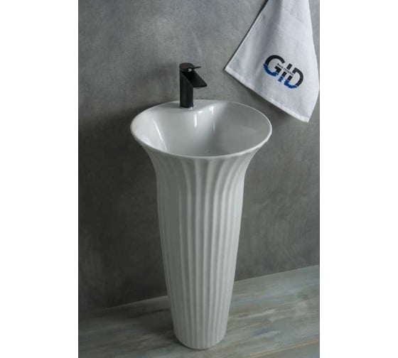 Раковина Gid Nb132 накладная белая 41x41x84 81113 1