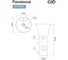 Раковина GID Nb132 напольная белая 41x41x84 81113 9