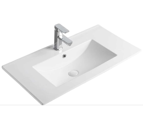 Раковина Gid NYJ803-80 встраиваемая сверху белая 81x40x17 71111 1