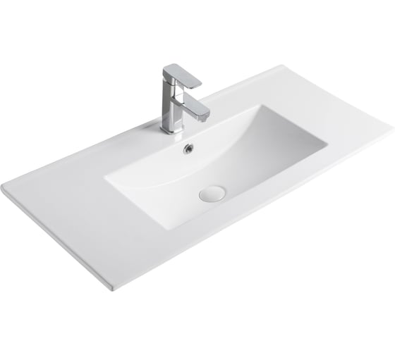 Раковина Gid NYJ803-90 встраиваемая сверху белая 91x40x17 71112 1