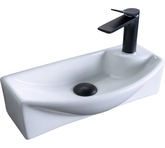 Раковина Gid 7946L подвесная белая 45.5x22x13 61120 1