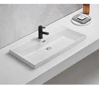 Раковина Gid 5580s встраиваемая сверху белая 81x46.5x15 71167