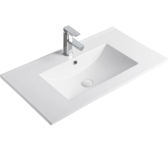 Раковина Gid 9080e встраиваемая сверху белая 81x46.5x17 71104 1