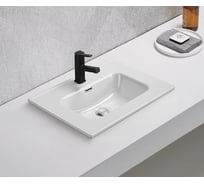 Раковина Gid 9060s встраиваемая сверху белая 61x46.5x17 71155