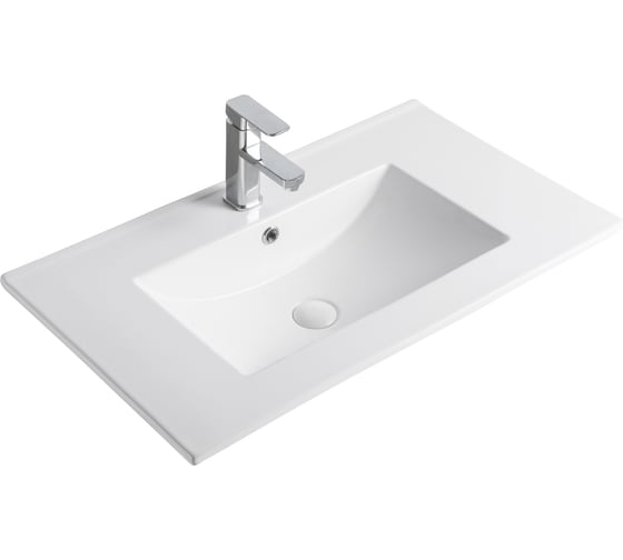 Раковина Gid 9075e встраиваемая сверху белая 76x46.5x17 71103 1