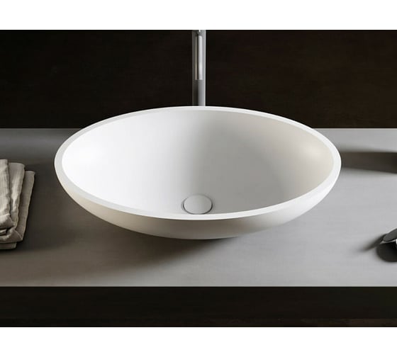 Накладная раковина RELAX DESIGN OVO 56х36, luxolid, белый глянец OVO LX01 luc 1