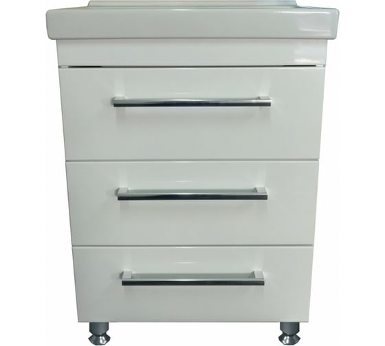 Комплект Loranto тумба Модерн 60/3Н 600х850х435 напольная с раковиной Fest 60 CS00039377