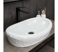 Раковина Gid 777s накладная, белая, 60x39x13.5 51222