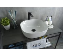Раковина Gid D1301 накладная, белая, 42.5x42.5x14.5 51180