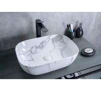 Раковина Gid Mnc333C накладная, под камень глянцевая, 46x32.5x13.5 54469