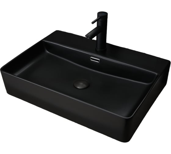 Раковина Gid Bm9256 накладная, черная матовая, 60x42x14 53375 1