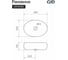 Раковина Gid 9030g накладная, золотая, 48x34x15 52234 10