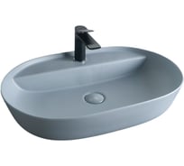 Раковина Gid Gm1346 накладная, серая матовая, 61x41x14 53341