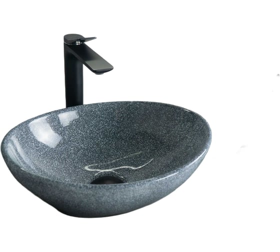 Раковина Gid Mnc331 накладная, под камень глянцевая, 41x34x15 54430 1