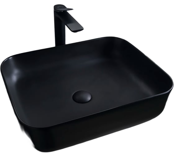 Раковина Gid Bm1304 накладная, черная матовая, 50x39x13 53350 1