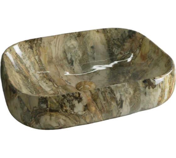 Раковина Gid Mnc186 накладная, под камень глянцевая, 56x42x14 54423 1