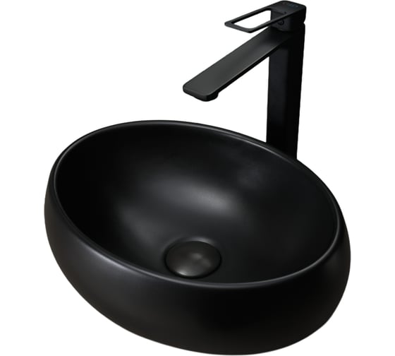 Раковина Gid Bm9030ds накладная, черная матовая, 40x30x13.5 53384 1