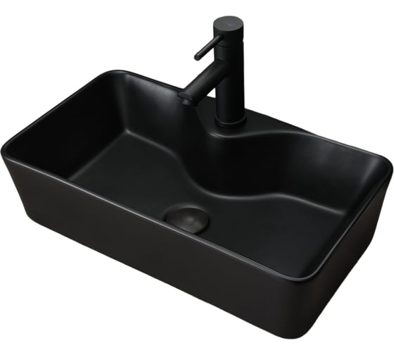 Раковина Gid Bm9092 накладная, черная матовая, 55x31x14 53353 1