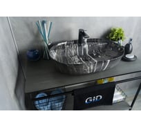 Раковина Gid Bs1346 накладная, под камень глянцевая, 61x41x14 54466