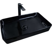 Раковина Gid BL9396 накладная, черная глянцевая, 60x34x11 53346