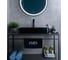 Раковина Gid BL9396 накладная, черная глянцевая, 60x34x11 53346 8
