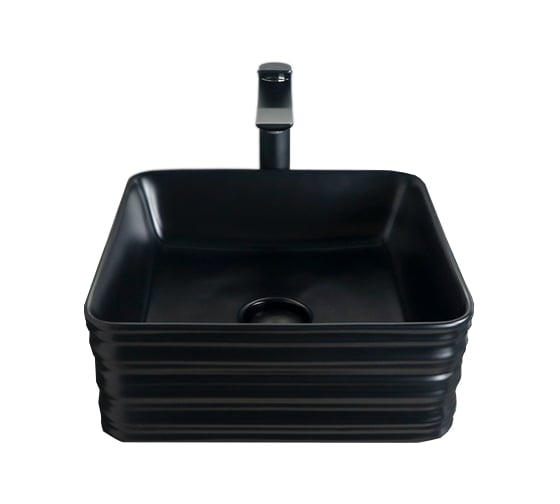 Раковина Gid Bm965 накладная, черная матовая, 38.5x38.5x13.5 53339 1